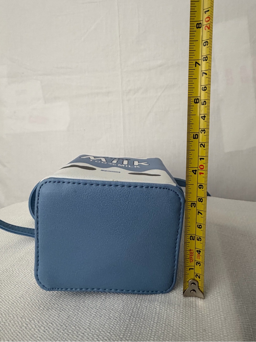 Pure Milk Carton Crossbody Bag Blue Cow Print Novelty Purse (F266) - Picture 14 of 14